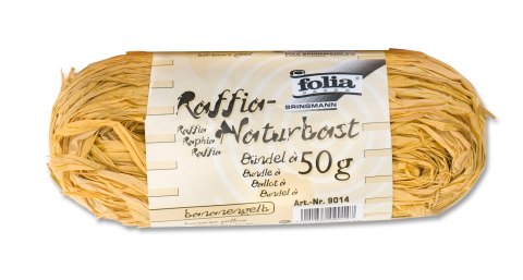 RAFFIA naturalna 50g,zółta FO 90-14