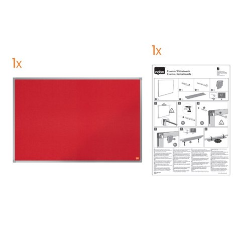 Tablica ogłoszeniowa filcowa Nobo Essence 600x450mm, czerwona 1915202