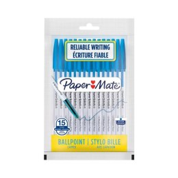 Długopis ze skuwką Paper Mate 045 medium (1,0 mm) niebieski 15 szt. 2108127