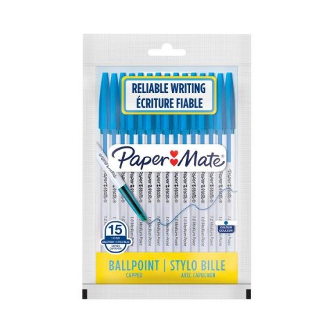Długopis ze skuwką Paper Mate 045 medium (1,0 mm) niebieski 15 szt. 2108127