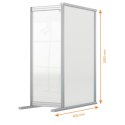 Przedłużająca przegroda na biurko Premium Plus wykonana z Plexi 400x1000mm 1915499