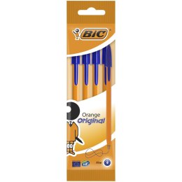 Długopis BIC Orange Original Fine niebieski, blister 4szt, 8308521