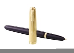 Pióro wieczne (M) - 18K PARKER 51 DELUXE PLUM GT 2123517, giftbox