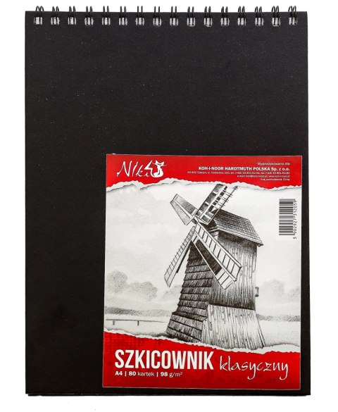 Szkicownik A4 98g 80kartek spirala KOH I NOOR BLO-SZA498-00104