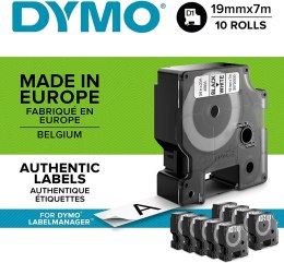 Taśma DYMO D1 - 19 mm x 7 m, czarny / biały VALUE PACK 10szt. 2093098