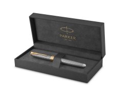 ___ Pióro kulkowe SONNET PREMIUM CHISELLED SILVER GT PARKER 1931491, giftbox