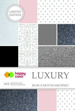 Blok effect LUXURY silver, 20x29cm, 150-230g/m2, 10 ark, Happy Color HA 7717 2029-LU