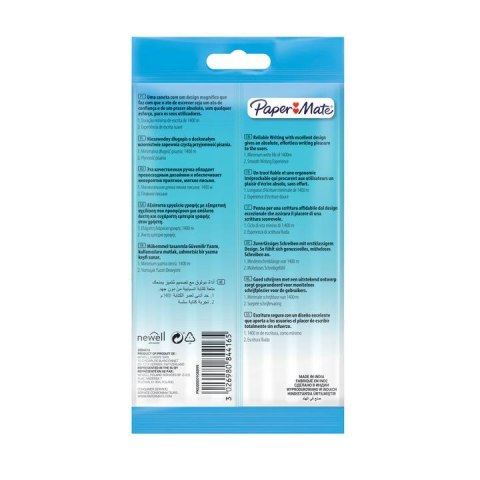 Długopis ze skuwką Paper Mate 045 fine (0,7 mm) mix kolorów, blister 8szt 2084416