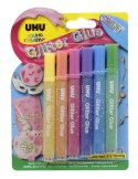 Klej brokatowy CREATIVE GLITTER GLUE SHINY 6x10ml UHU U39110