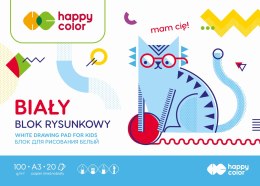 (WYCOFANE)Blok rysunkowy A3 HAPPY FRIENDS biały 20 ark.100g HA 3710 3040-MO