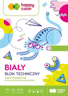 (WYCOFANE)Blok tech.A3 HAPPY FRIENDS biały 10ark.170g HA 3717 3040-M0 HA 3717 3040-MO