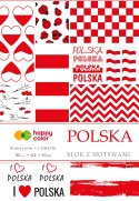 Blok z motywami POLSKA, 80g/m2, A4, 10 ark, 10 motyw, Happy Color HA 3808 2030-PL