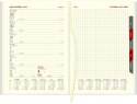 Kalendarz Cross z gumką i ażurową datówką A5 tygodniowy z notesem p. kremowy Nr kat. 204 A5TNRK granat WOKÓŁ NAS