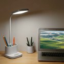 Lampka biurkowa, akumulator, led PLATINET 4W biała, przybornik na długopisy, ładowarka, PEN HOLDER PDL008