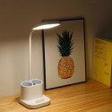 Lampka biurkowa, akumulator, led PLATINET 4W biała, przybornik na długopisy, ładowarka, PEN HOLDER PDL008