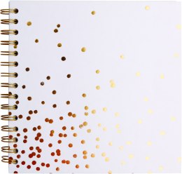 Album na spirali Golden Dots, 20x20cm, 30 ark, kremowe, 180 g/m2, Happy Color HA 7631 2020-DC30