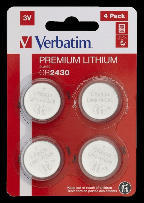 Baterie VERBATIM LITHIUM CR2430 BLISTER 4szt. 49534