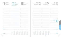 Kalendarz B5 PLUS książk.ok.10-U2 szara juta/wstawka TELEGRAPH DURABLE