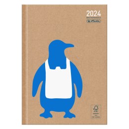 Kalendarz Dzienny A5 ECO Pingwin 2024 FS 9588427 Herlitz