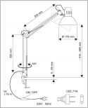 Lampka na biurko MAUL STUDY 60W czarna M8230590