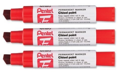 Marker JUMBO M180/B czerw.PENT PENTEL