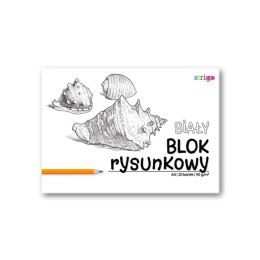 Blok rysunkowy A4 20k 90g biały SPA013