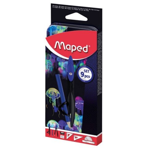 Cyrkiel Deepsea zestaw 9 elementów Maped 981834