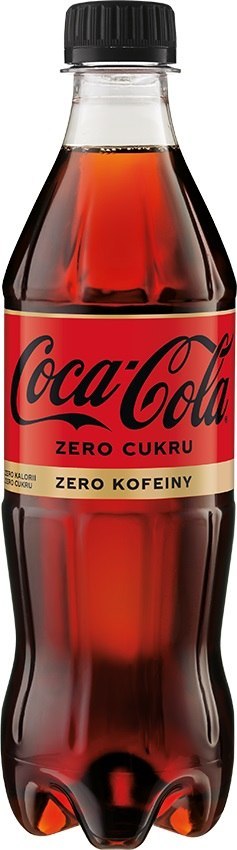 Napój COCA COLA ZERO bez kofeiny 0.5L butelka PET