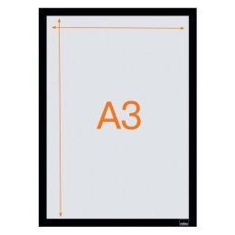 Samoprzylepna, magnetyczna ramka Nobo na plakat (2 szt.), A3, czarna