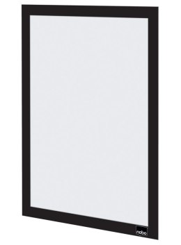 Samoprzylepna, magnetyczna ramka Nobo na plakat (2 szt.), A4, czarna