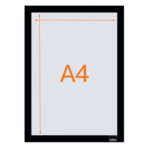 Samoprzylepna, magnetyczna ramka Nobo na plakat (2 szt.), A4, srebrna