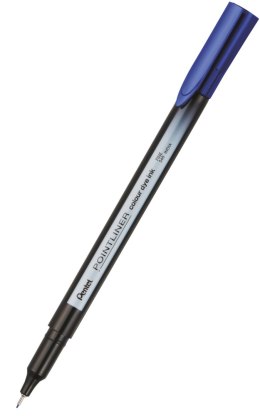 Cienkopis pointliner colour, niebieski z tuszem na bazie wody, S40-C PENTEL