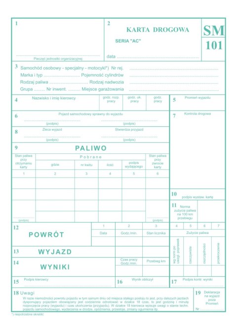 Karta drogowa A5, 80 kartek offset, 10-802-3 DOTTS