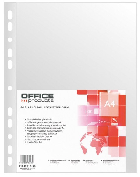 Koszulka krystaliczna OFFICE PRODUCTS A4(100) 40mic 21142215-90