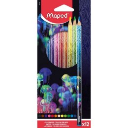 Kredki Deepsea 12 szt. pudełko z zawieszką Maped 831703