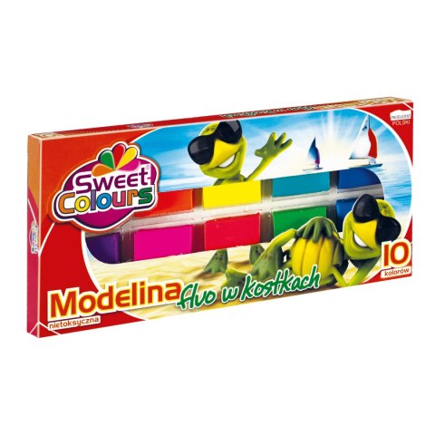 Modelina 10 kolorów w kostkach, 90201 KOMA