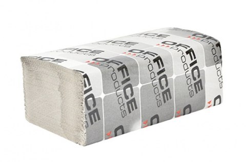 Ręczniki składane ZZ makulaturowe ekonomiczne , 1-warstwowe, 4000 listków, 20szt., szare, typu OFFICE PRODUCTS 22047241-10