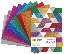 Blok BROKAT, A4, 10 ark, 150g, 10 kolorów, HAPPY COLOR HA 3815 2030-BR