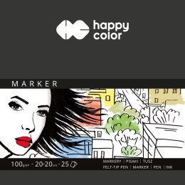 Blok do markerów Art 100g 20x20cm 25ark HA 3710 2020-A25 HAPPY COLOR