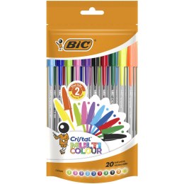 Długopisy BIC Cristal Multi Color mix Doypack 20szt, 942049