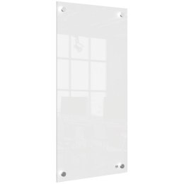 Mała podłużna szklana tablica suchościeralna Nobo Home 300x600mm, biała 1915603