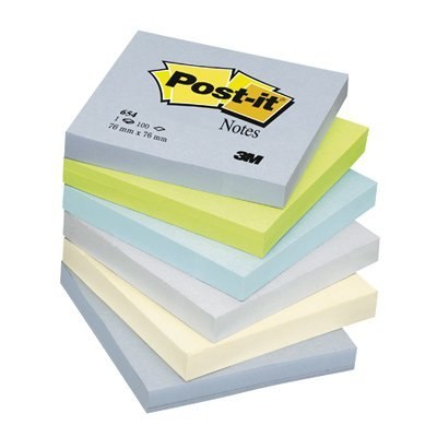 Bloczek 76x76 pal.MINERAL 654ML (6) POST-IT 3M