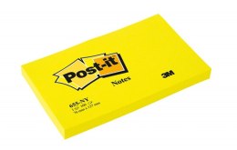 Bloczek samoprzylepny POST-IT_ (655N), 127x76mm, 1x100 kart., jaskrawy żółty