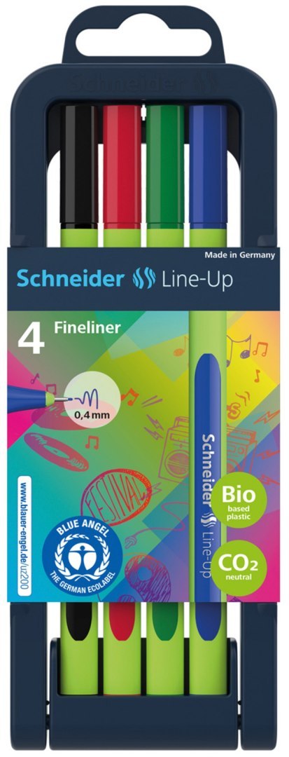 CIENKOPIS LINE-UP 0,4MM 4SZT W KASECIE TYPU STOJAK - MIKS KOLORÓW SR191094