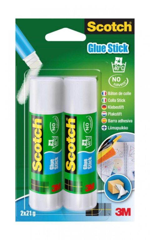Klej w sztyfcie SCOTCH_ (2x6221D) Office, zawieszka, 2szt., 2x21g