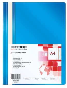 Skoroszyt , PP, A4, miękki, 100/170mikr., niebieski, typu OFFICE PRODUCTS 21101111-01