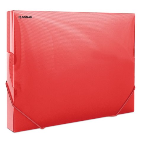 Teczka A4 3cm z gumką czerwona przez.8545001PL-04 DONAU
