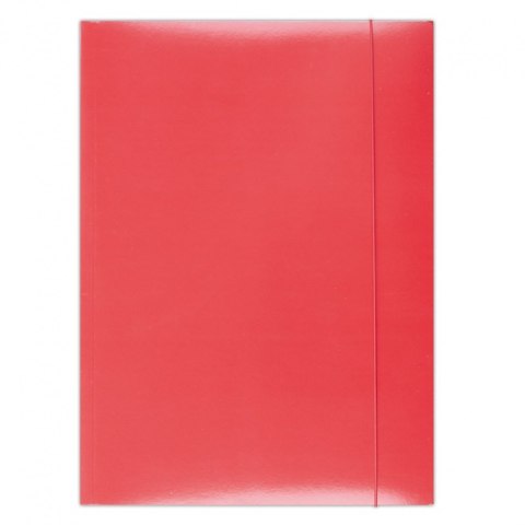 Teczka z gumką , karton, A4, 300gsm, 3-skrz., czerwona, typu OFFICE PRODUCTS 21191131-04