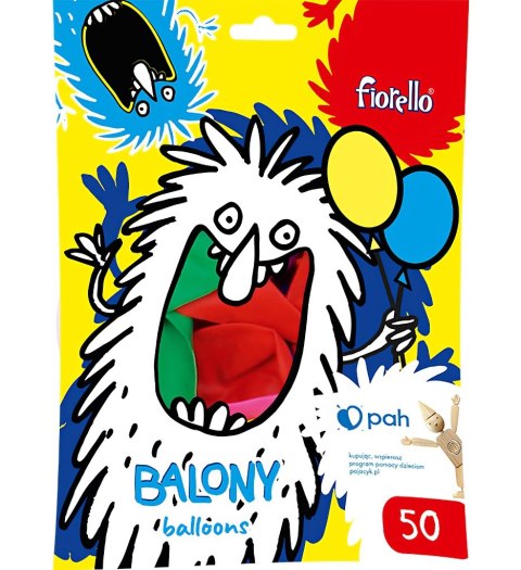 Balon 12 pastel mix Fiorello 50szt 170-2658