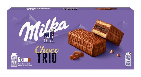 Ciastka MILKA CHOCO TRIO z kremowym nadzieniem 150g